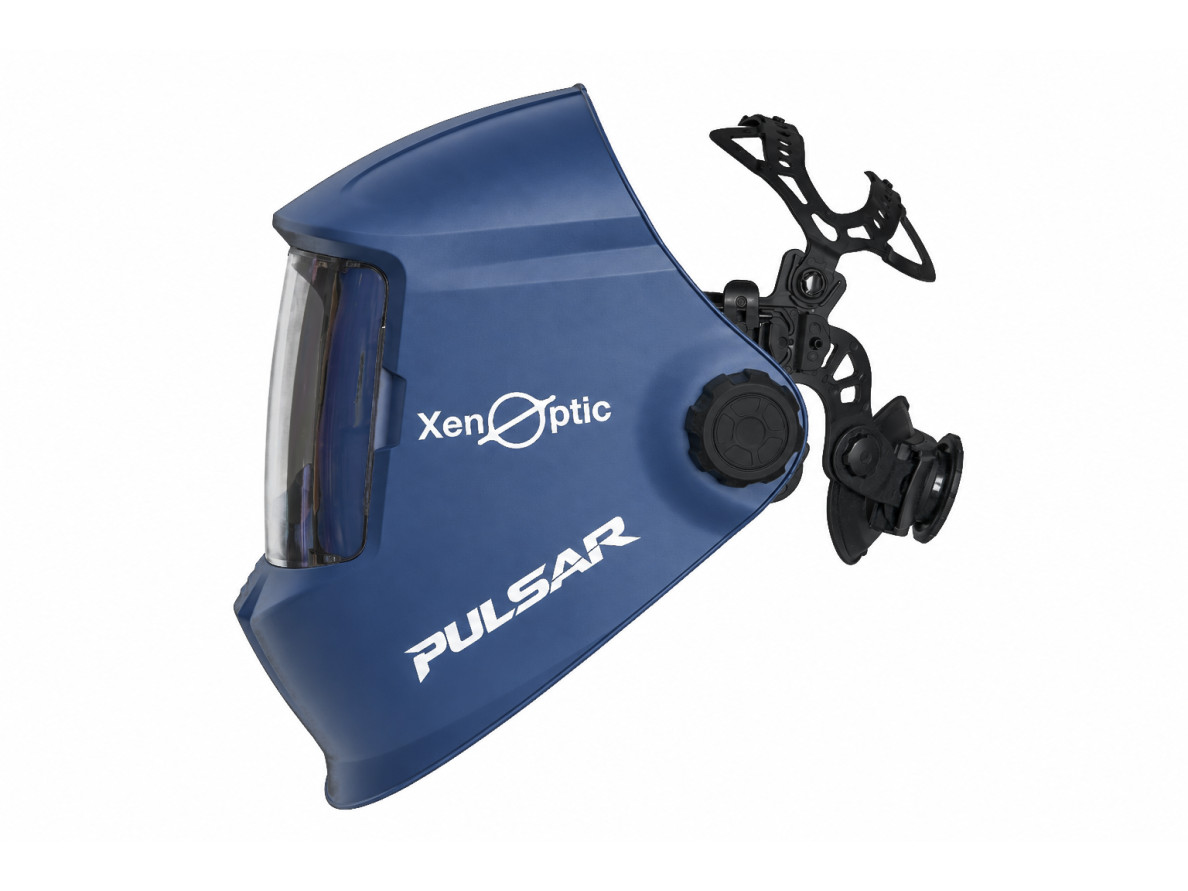 Suvirinimo skydelis su True Color XENOPTIC PULSAR, komplektacija Ironworker su adapteriu statybiniam šalmui (XE6002.IW)
