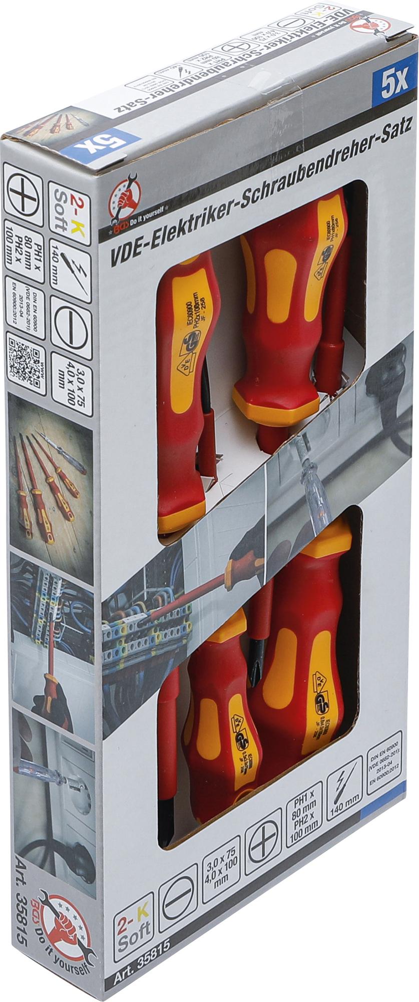 VDE Electrician Screwdriver Set | Slot SL / cross slot | 5 pcs. (35815)