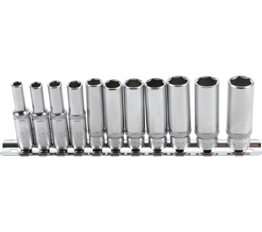 Socket Set, Hexagon, extra deep | 6.3 mm (1/4") drive | Inch sizes | 11 pcs. (2429)