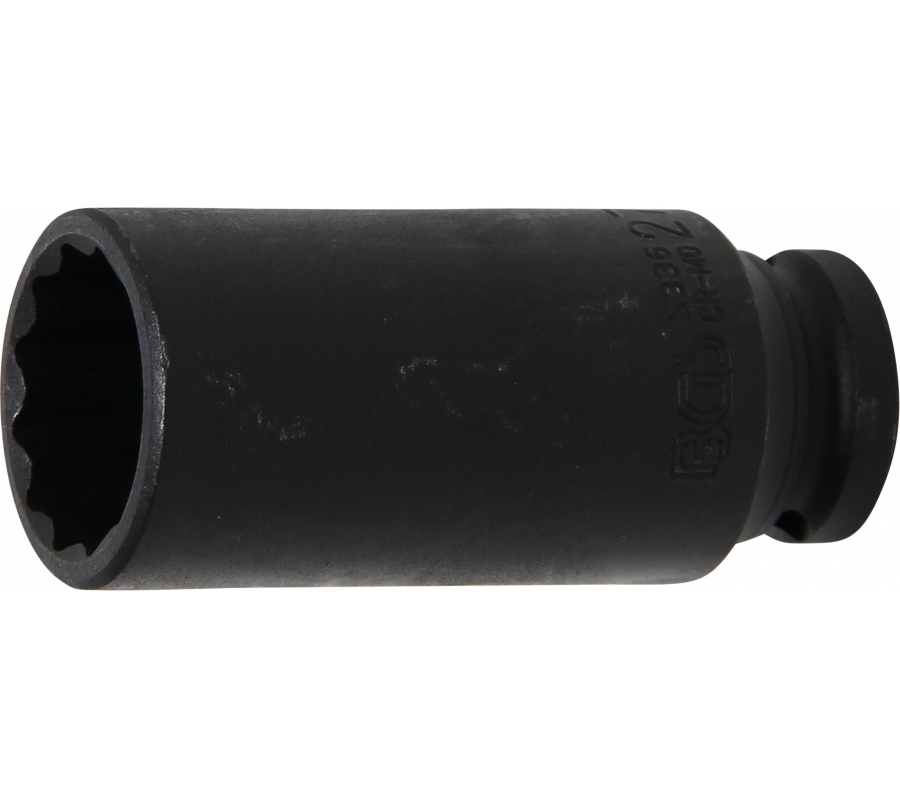 Galvutė ilga smūginė plonasienė 12 kampų | 12,5 mm (1/2") | 27 mm (5336)