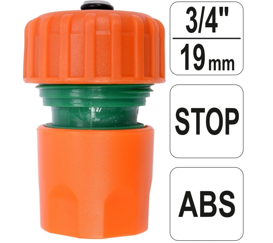 Jungtis su vožtuvu laistymo žarnai 3/4" (89004)