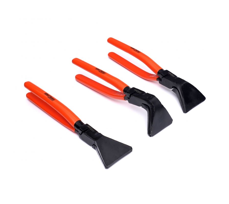 Pliers for sheet metal bending set 3pcs 180°, 90°, 45° 55x275mm (KD10453)