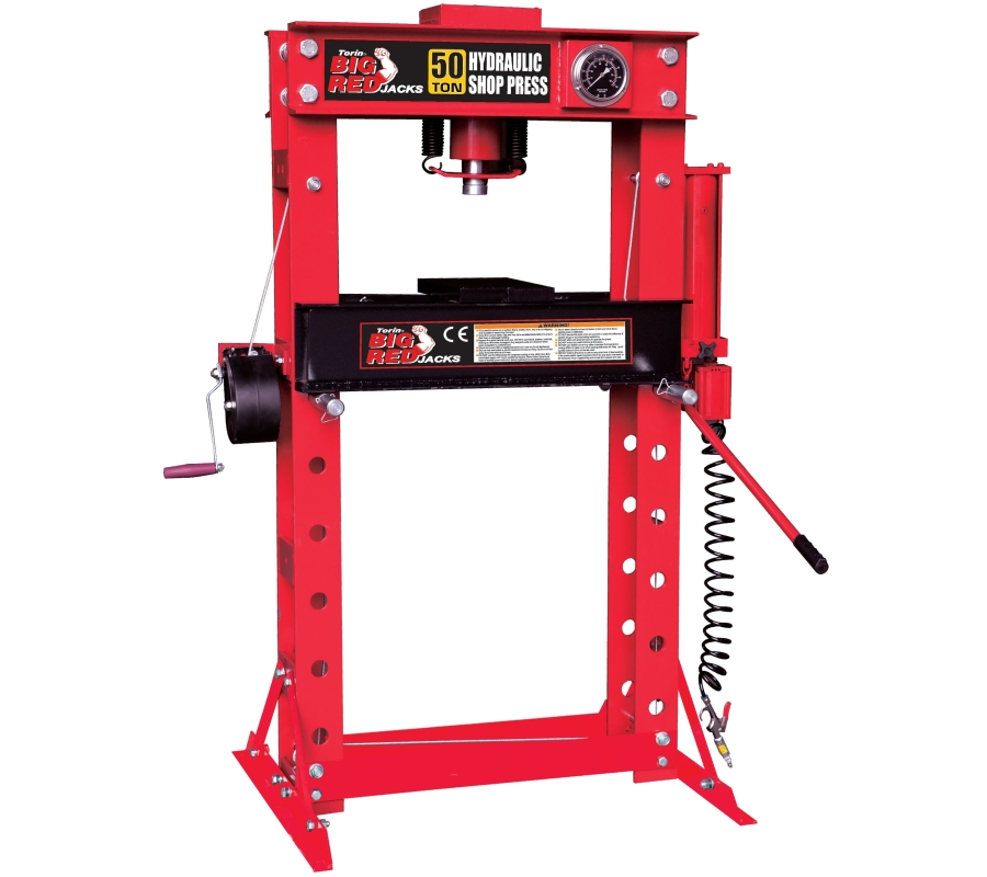 Pneumatinis / hidraulinis presas su manometru 50t (TY50001)