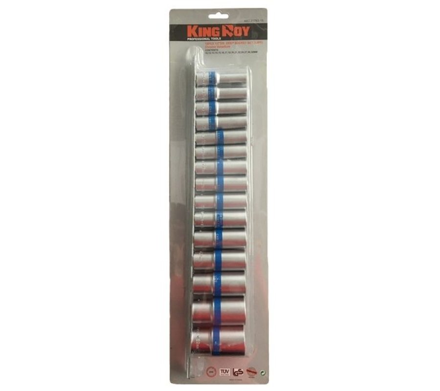 1/2" Dr. Deep socket set 15pcs. 12pt (KR3176315)