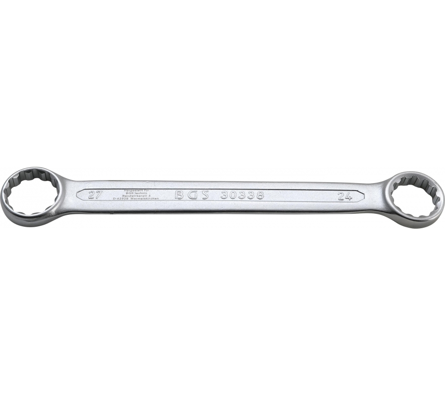 Double Ring Spanner | extra flat | 24 x 27 mm (30338)