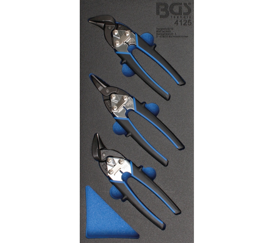 Tool Tray 1/3: Stubby Bodywork Metal shears | 3 pcs. (4125)