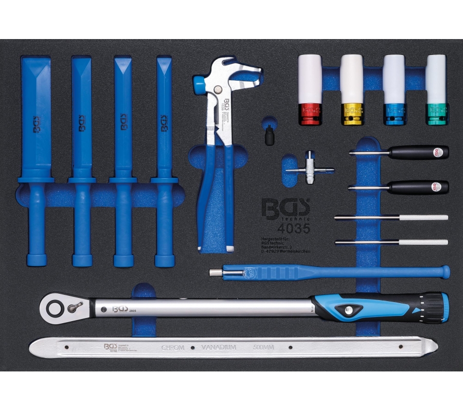 Tool Tray 3/3: Special Tools for Tyre Service | 18 pcs. (4035)