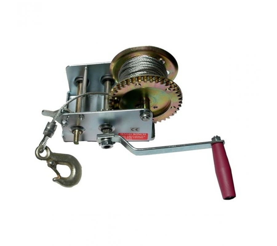 Hand winch - 900kg; 4.1:1 & 9.8:1; 10m(PD20A)