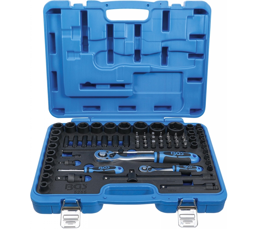 Impact Socket Set Hexagon | 6.3 mm (1/4") + 12.5 mm (1/2") | 69 pcs. (5255)