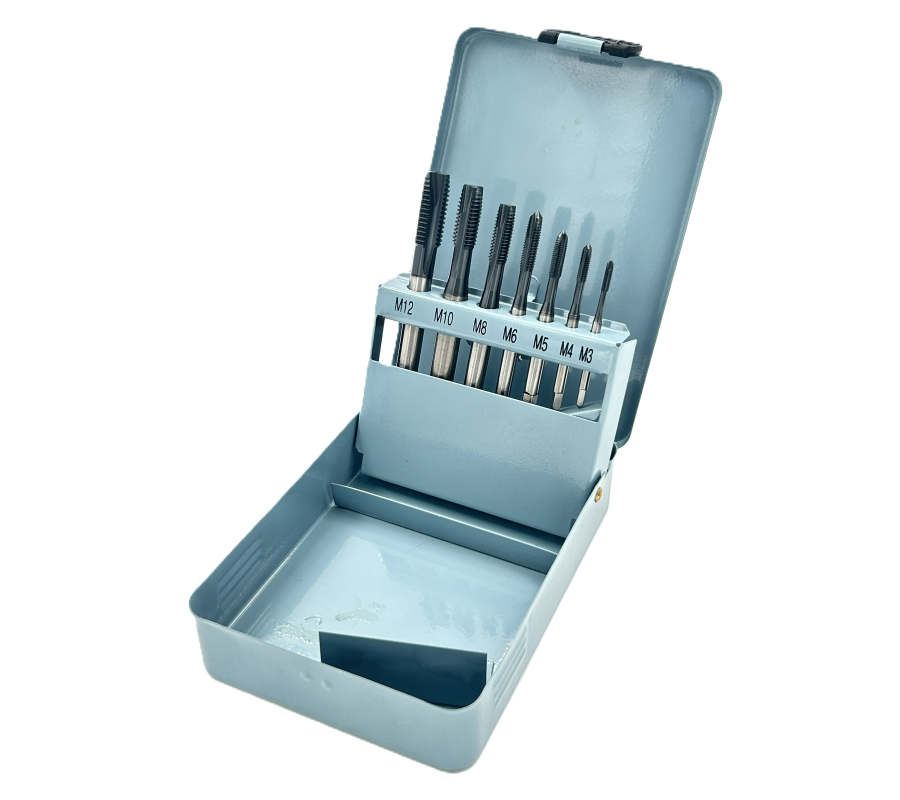 Sriegiklių rinkinys M3-M12 HSS M35 su TiAlN danga (7vnt) (HTAP070TIALN)