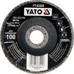 Šlifavimo diskas lapelinis išgaubtos formos 125mm P100 (YT-83295)