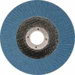 Šlifavimo diskas lapelinis plokščios formos mėlynas 125mm P36 INOX (YT-83311)