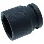 Impact Socket, Hexagon | 12.5 mm (1/2") drive | 24 mm (5224)