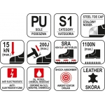 MIDDLE-CUT SAFETY SHOES S1 S.43 "TRAT" (YT-80737)