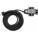 Prailginimo kabelis guminis IP44, 3x1,5mm2 10m su 3 rozečių lizdais (YT-8116)
