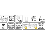 Цепь для бензопилы 0,325 1,5MM (0,058) 1846L (YT-84963)
