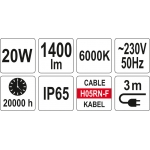 LED FLOODLIGHT 20W WITH TRIPOD (YT-81788)