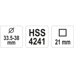 ADJUSTABLE HAND REAMER HSS 33.5-38MM (YT-28965)