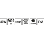 Светодиодный прожектор 80Вт, 6000LM (YT-81812)