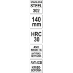 Tweezer anti-magnetic; anti-acid, 140 mm (YT-6903)