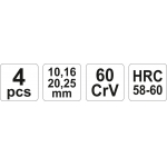 Набор стамесок | CrV | 10/16/20/25 мм (YT-6260)