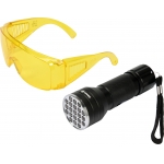 UV žibintuvėlis ir akiniai kondicionavimo sistemos nuotėkio aptikimui | UV 21 LED (82756)