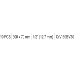 Rankena galvutėms L-tipo | 1/2"+1/2" | 300X70 mm (YT-12439)