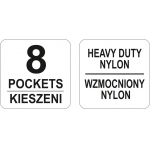 Juosmens krepšys įrankiams | 8 kišenės (YT-7410)