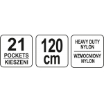 Įrankių diržas su kišenėmis (YT-7400)