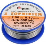 Припой для пайки Sn60Pb40 Ø 2,0мм/100г (76818)