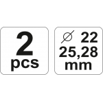 Vamzdelių valcavimo / platinimo įrankis | 22, 25, 28 mm (YT-2182)