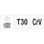 L tipo raktas | ilgas tipas | T-Star (Torx) T30 (YT-05499)