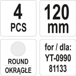 Набор зубил для пневмомолотка | 4 пр (YT-09901)