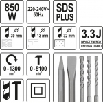Perforatorius | SDS PLUS | 850W (YT-82122)