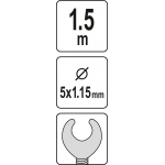Gyvatukas kanalizacijai | Ø 5 mm / 1.5 m (YT-25000)
