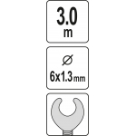 Gyvatukas kanalizacijai | Ø 6 mm / 3 m (YT-25002)