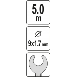 Gyvatukas kanalizacijai | Ø 9 mm / 5 m (YT-25004)