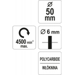 Abrazyvinis šlifavimo diskas | juodas | Ø 50 mm (YT-47800)