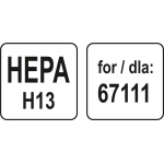Filtras HEPA dulkių siurbliui 67111 (67116)