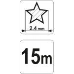 Леска для тримера звезда 2,4мм х 15м (89424)