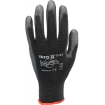 Work gloves black | nylon / polyurethane | Size 10 (YT-7473)