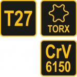 L tipo atsuktuvas su rankena | T-Star (Torx) | T27 (56634)