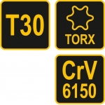 L tipo atsuktuvas su rankena | T-Star (Torx) | T30 (56635)