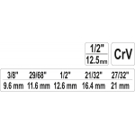 Raktas pakopinis | 12.5 mm (1/2") (YT-03317)