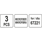 Mikropluoštas garų šluotai 67221 - 3 vnt (67223)