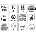 SURGE PROTEC POWER STRIP W.G. 5S 3M ALU (72372)