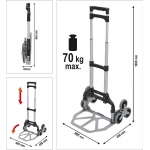 Transportavimo vežimėlis laiptais | keliamoji galia 70 kg (78662)