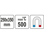 Silikoninis kilimėlis litavimui | su magnetu | 35X25 cm (YT-82468)