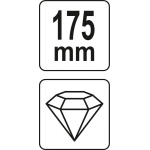 Стеклорез с алмазным наконечником стальная голова (YT-37390)