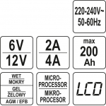 Зарядное устройство 6В/2А, 12В/4А (YT-83000)
